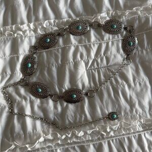 Silver and Turquoise Women's Belt